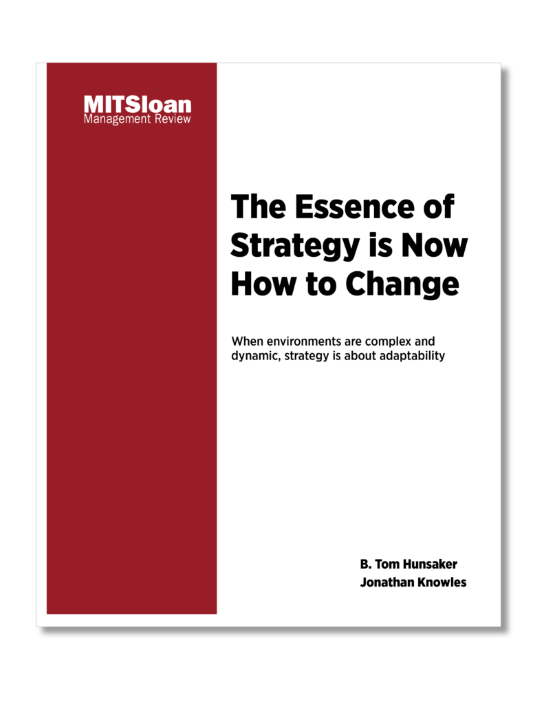 Book Cover - The Essence of Strategy is Now How to Change